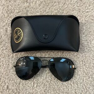 Ray Ban Black Aviator Sunglasses